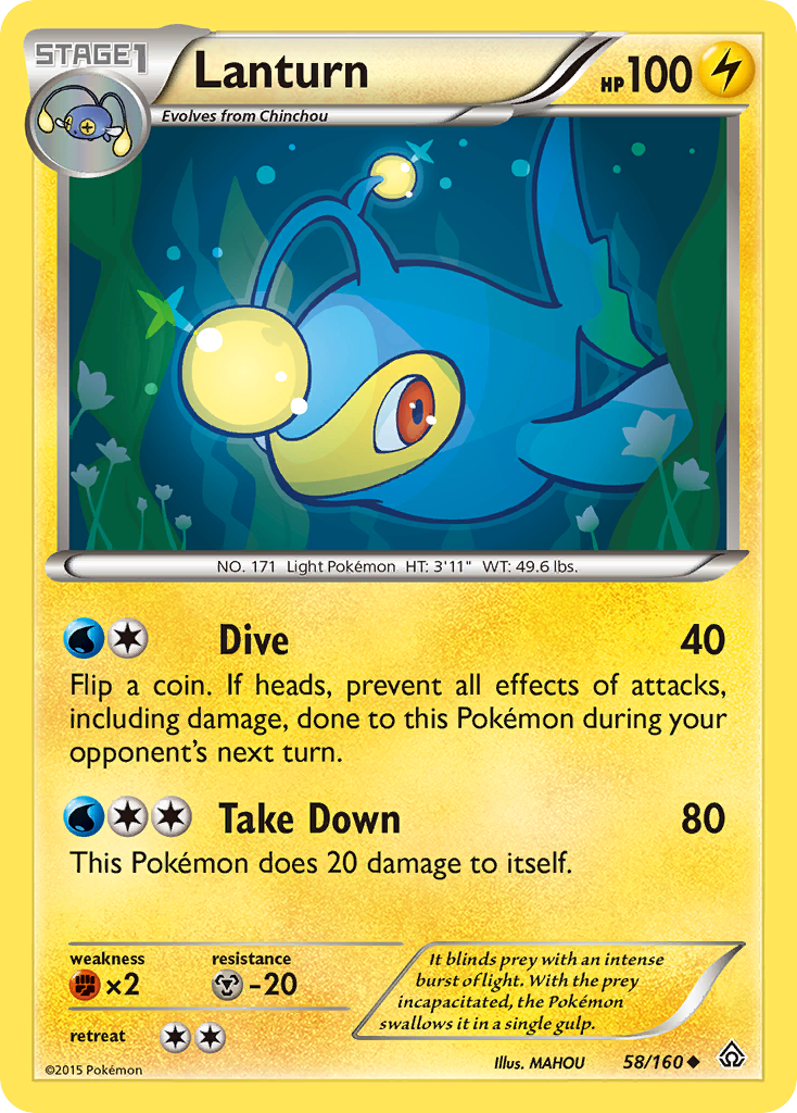 Lanturn (58/160) [XY: Primal Clash] | Devastation Store