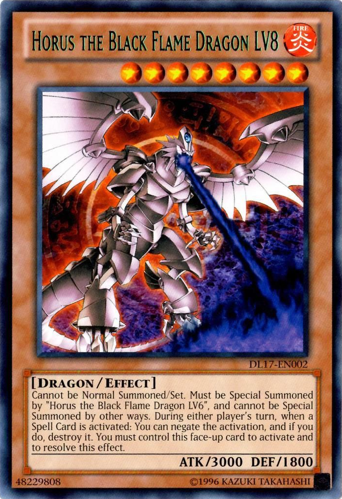 Horus the Black Flame Dragon LV8 (Green) [DL17-EN002] Rare | Devastation Store