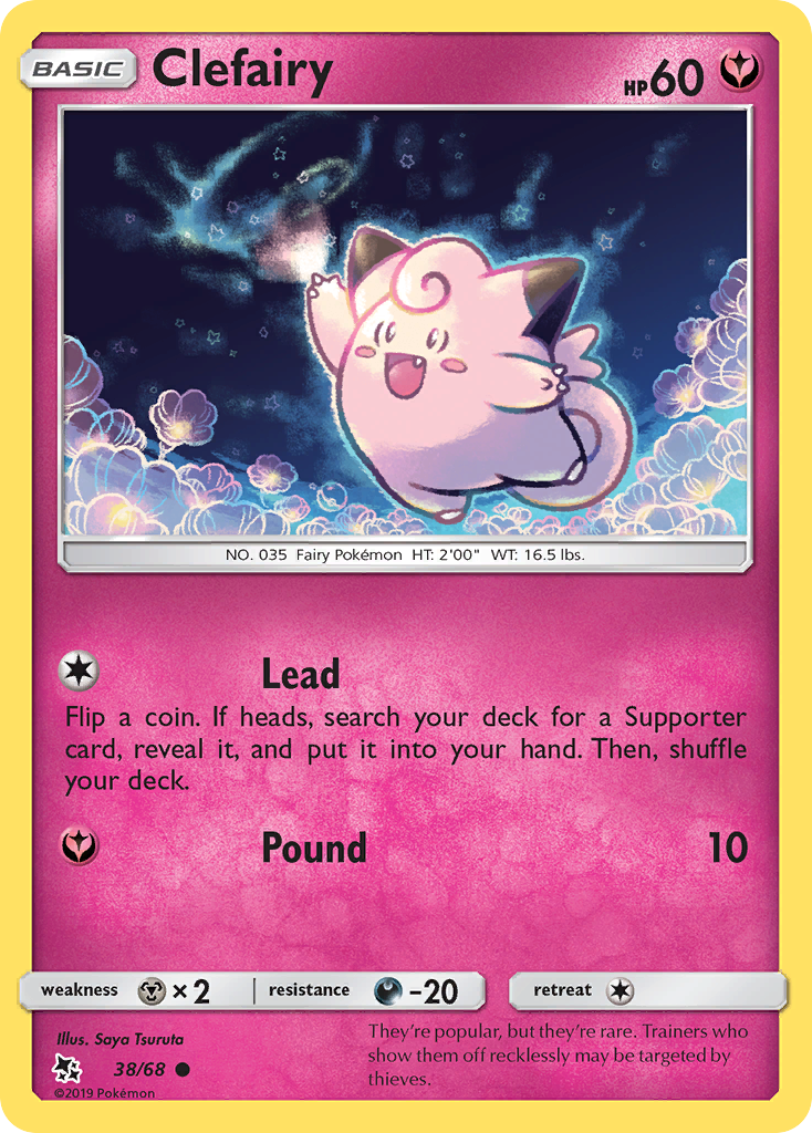 Clefairy (38/68) [Sun & Moon: Hidden Fates] | Devastation Store