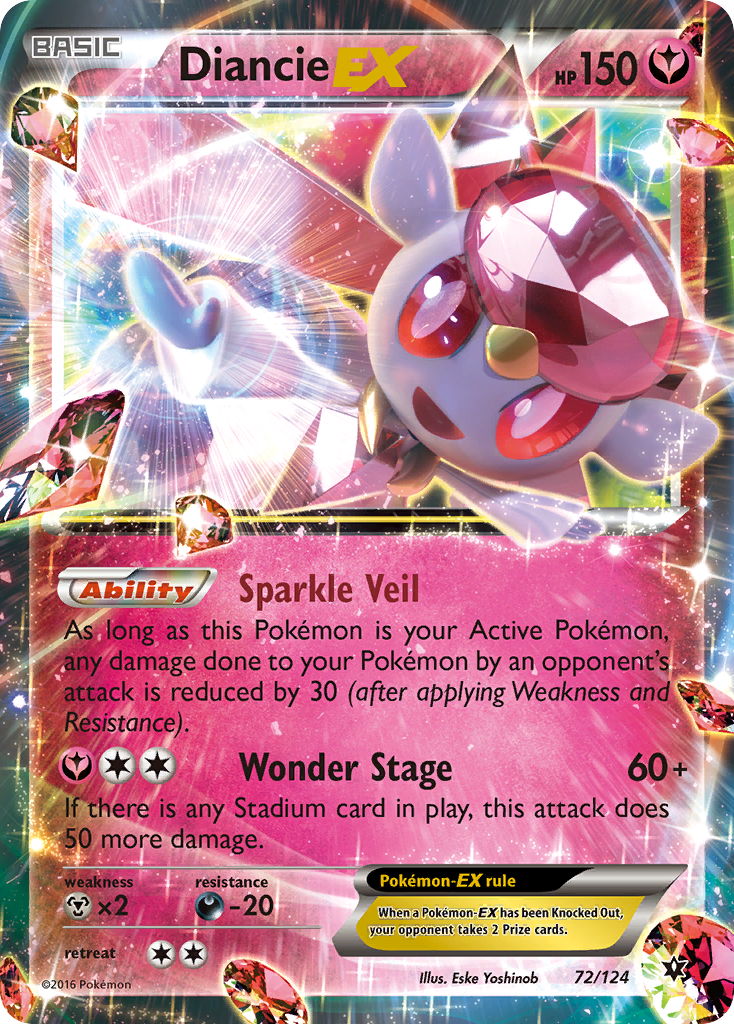 Diancie EX (72/124) [XY: Fates Collide] | Devastation Store