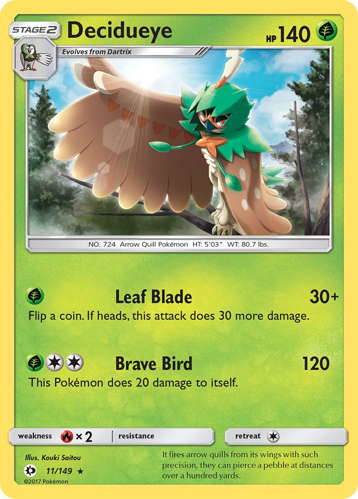 Decidueye (11/149) (Theme Deck Exclusive) [Sun & Moon: Base Set] | Devastation Store