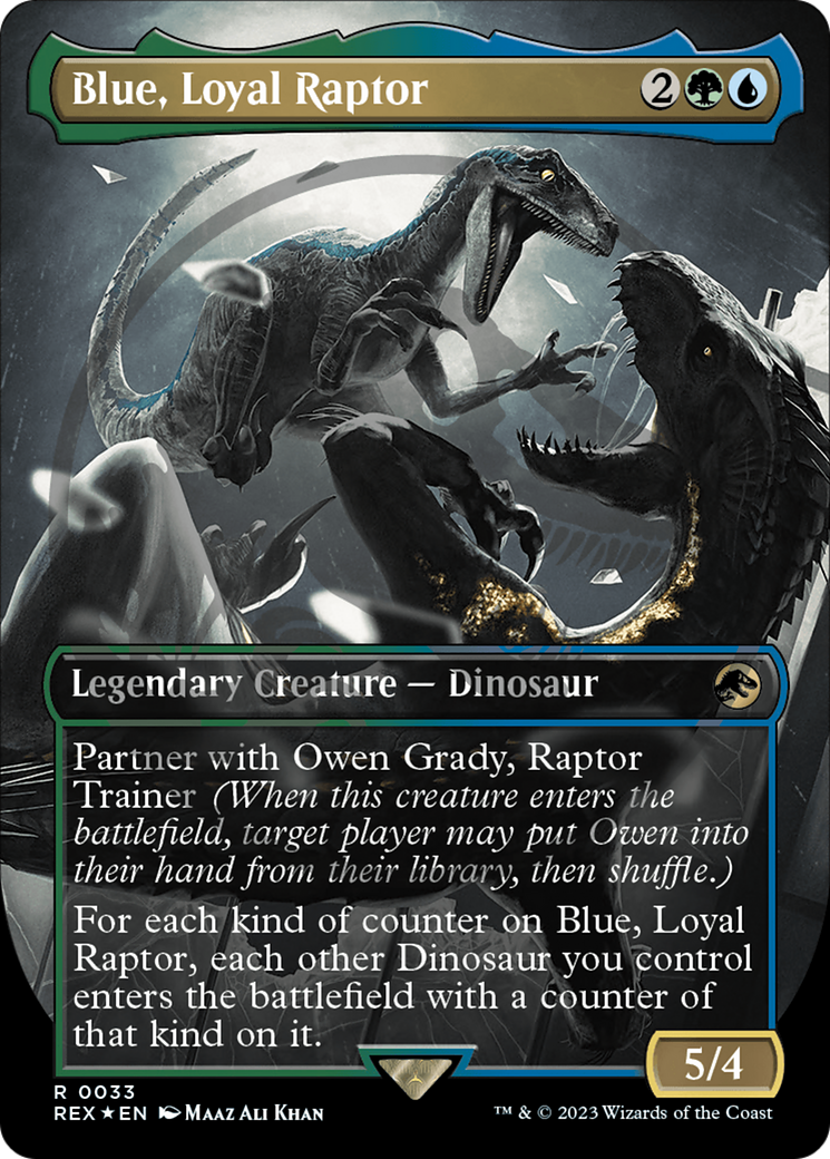 Blue, Loyal Raptor Emblem (Borderless) [Jurassic World Collection Tokens] | Devastation Store