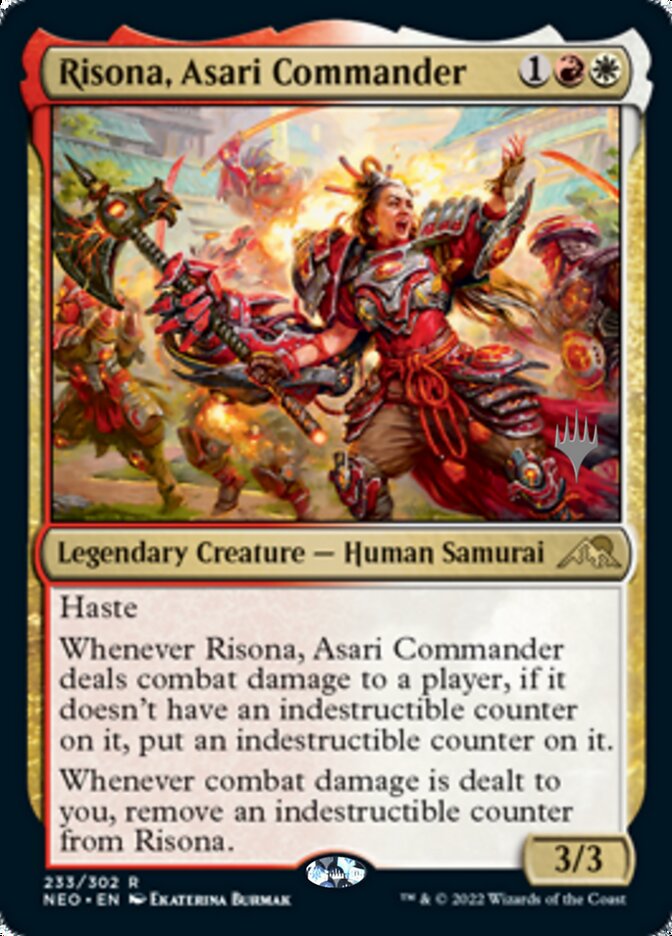 Risona, Asari Commander (Promo Pack) [Kamigawa: Neon Dynasty Promos] | Devastation Store