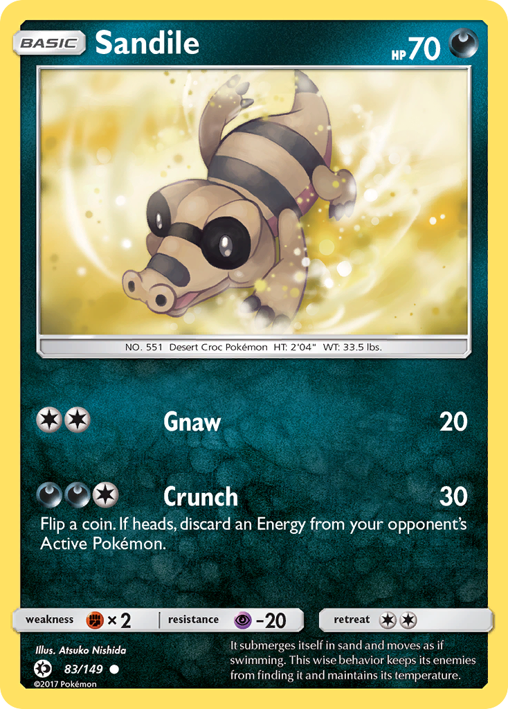 Sandile (83/149) [Sun & Moon: Base Set] | Devastation Store