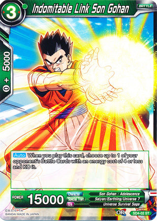 Indomitable Link Son Gohan (Starter Deck - The Guardian of Namekians) [SD4-02] | Devastation Store