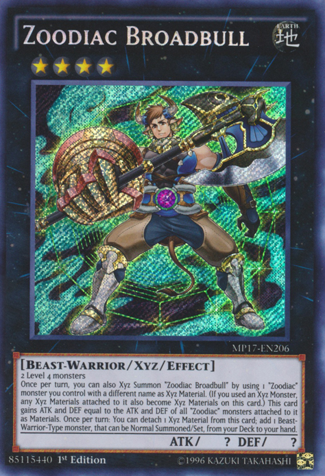 Zoodiac Broadbull [MP17-EN206] Secret Rare | Devastation Store