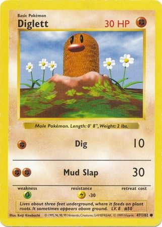 Diglett (47/102) [Base Set Shadowless Unlimited] | Devastation Store