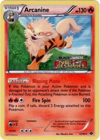 Arcanine (12/99) (Prerelease Promo) [Black & White: Black Star Promos] | Devastation Store