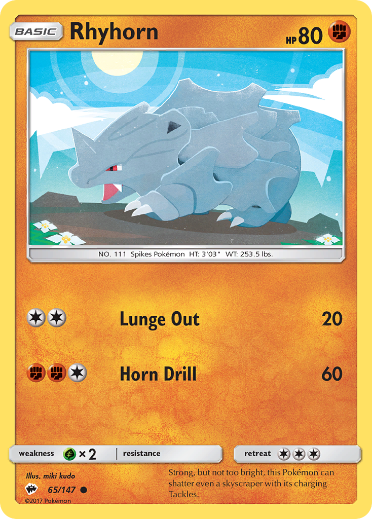 Rhyhorn (65/147) [Sun & Moon: Burning Shadows] | Devastation Store