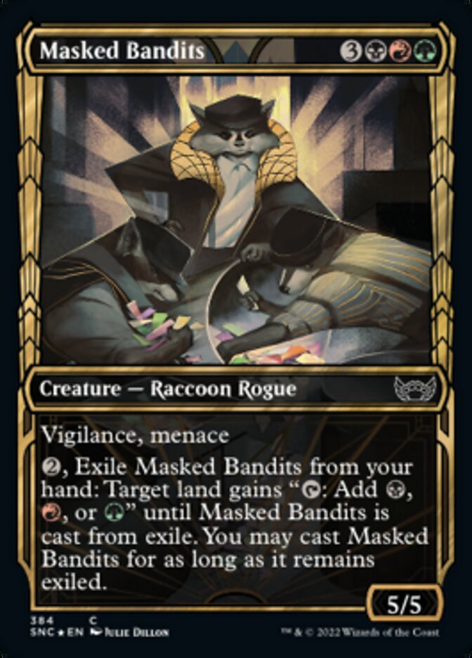 Masked Bandits (Showcase Golden Age Gilded Foil) [Streets of New Capenna] | Devastation Store