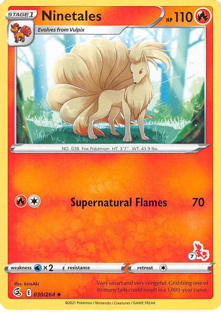 Ninetales (30/264) (Cinderace Stamp #7) [Battle Academy 2022] | Devastation Store