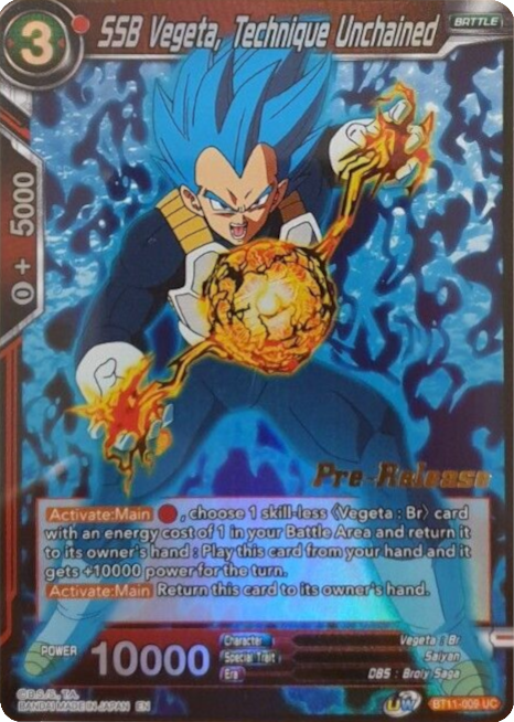 SSB Vegeta, Technique Unchained (BT11-009) [Vermilion Bloodline Prerelease Promos] | Devastation Store