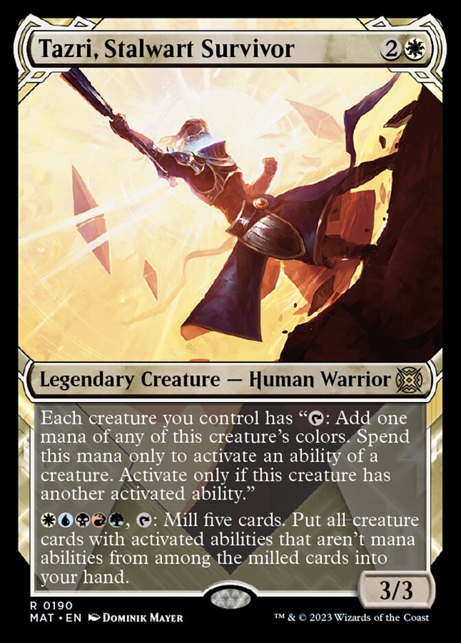 Tazri, Stalwart Survivor (Showcase Halo Foil) [March of the Machine: The Aftermath] | Devastation Store