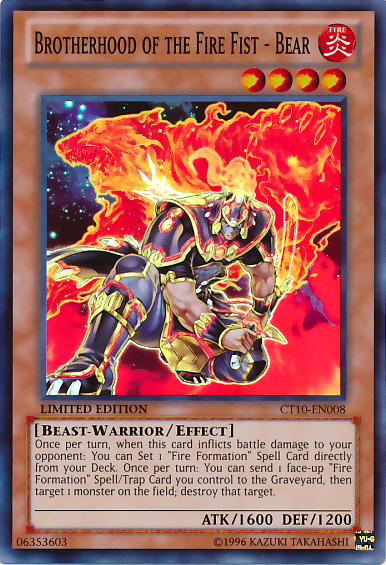 Brotherhood of the Fire Fist - Bear [CT10-EN008] Super Rare | Devastation Store