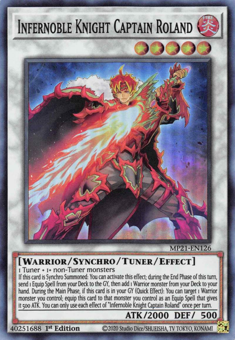 Infernoble Knight Captain Roland [MP21-EN126] Super Rare | Devastation Store