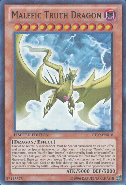yugioh malefic truth dragon deck Konami : CT09-EN016 Limited Ed Super Rare Card Malefic Truth Dragon" Reviews and