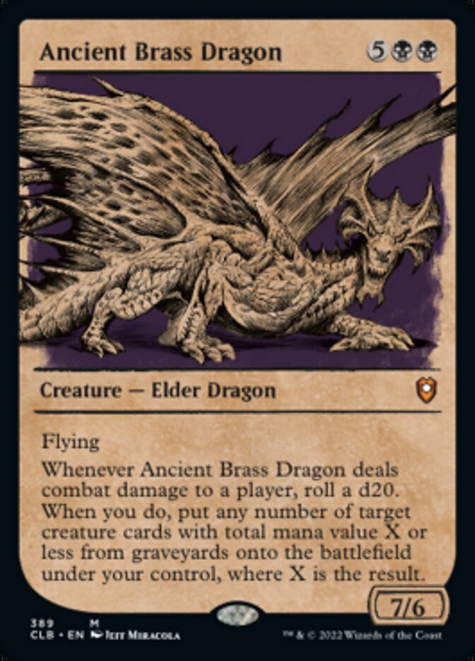 Ancient Brass Dragon (Showcase) [Commander Legends: Battle for Baldur's Gate] | Devastation Store