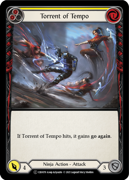 Flying Kick (Yellow) (Rainbow Foil) [CRU070-RF] Unlimited Rainbow Foil | Devastation Store