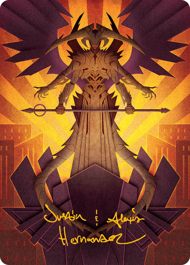 Atraxa, Praetors' Voice Art Card (Gold-Stamped Signature) [March of the Machine Art Series] | Devastation Store