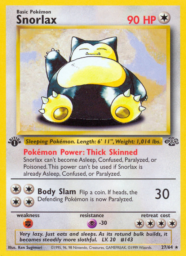 Snorlax (27/64) [Jungle 1st Edition] | Devastation Store