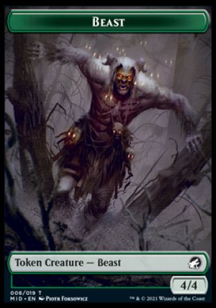 Beast (008) // Spider Double-sided Token [Innistrad: Midnight Hunt Tokens] | Devastation Store
