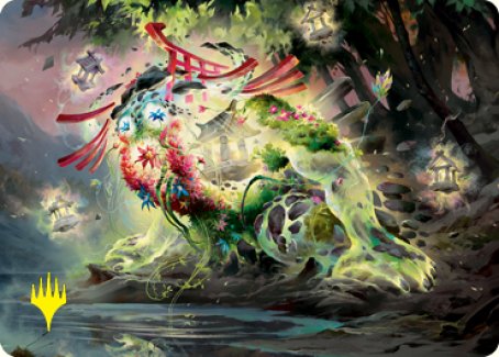 Go-Shintai of Life's Origin Art Card (Gold-Stamped Signature) [Kamigawa: Neon Dynasty Art Series] | Devastation Store