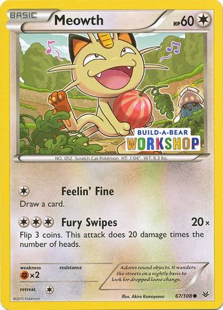 Meowth (67/108) (Build A Bear Workshop Exclusive) [XY: Roaring Skies] | Devastation Store