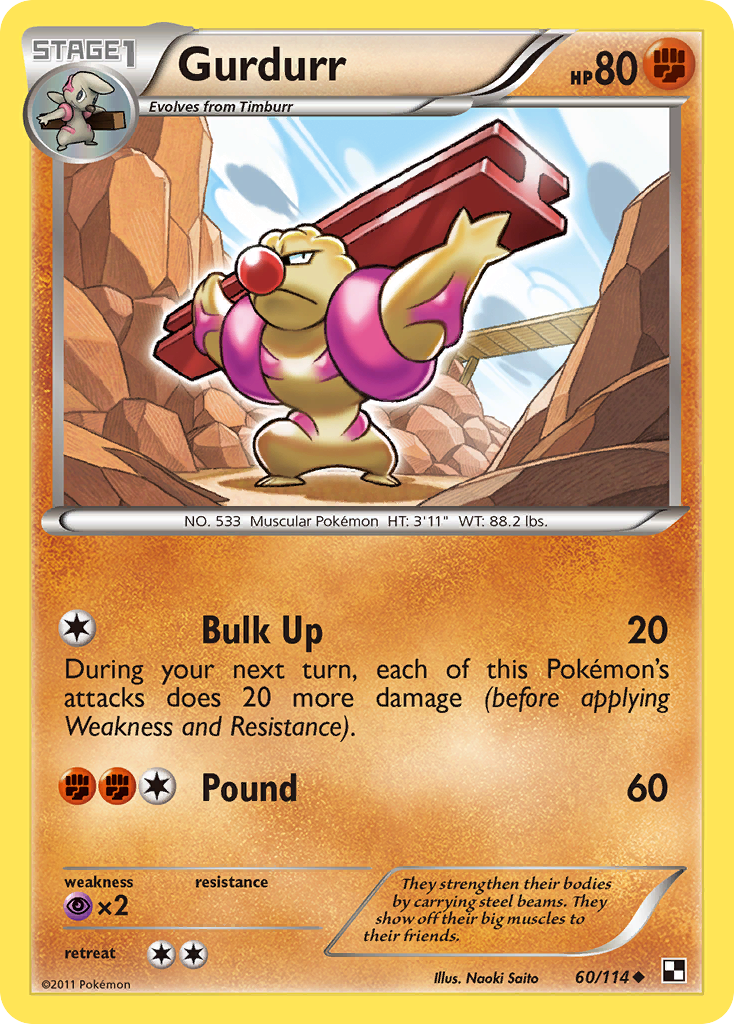Gurdurr (60/114) [Black & White: Base Set] | Devastation Store