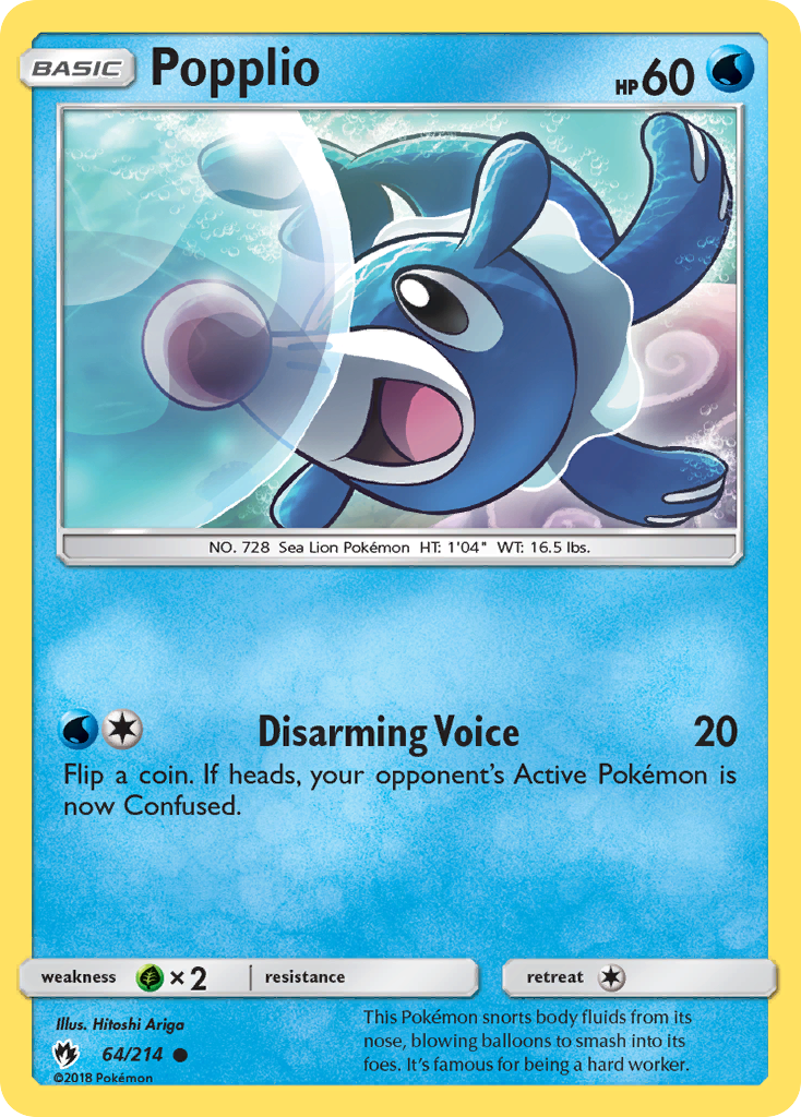 Popplio (64/214) [Sun & Moon: Lost Thunder] | Devastation Store