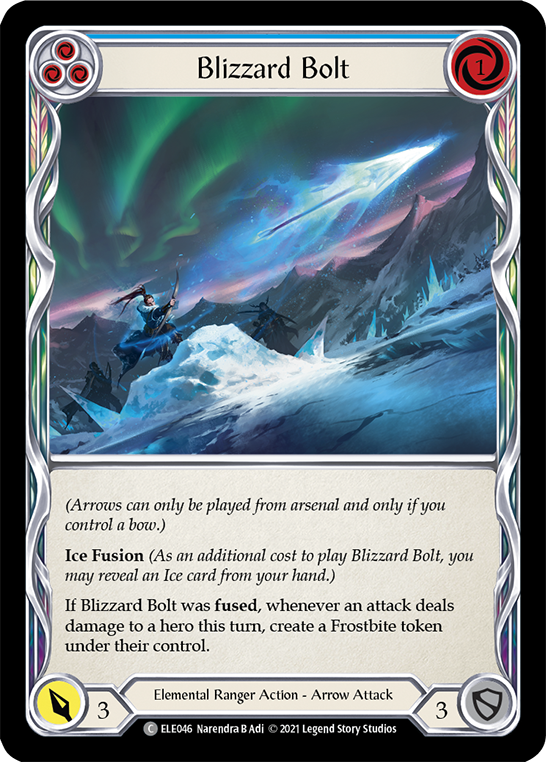 Blizzard Bolt (Blue) [ELE046] (Tales of Aria)  1st Edition Rainbow Foil | Devastation Store
