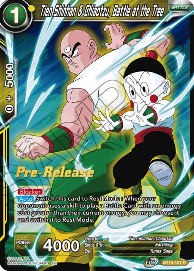 Tien Shinhan & Chiaotzu, Battle at the Tree (BT15-101) [Saiyan Showdown Prerelease Promos] | Devastation Store