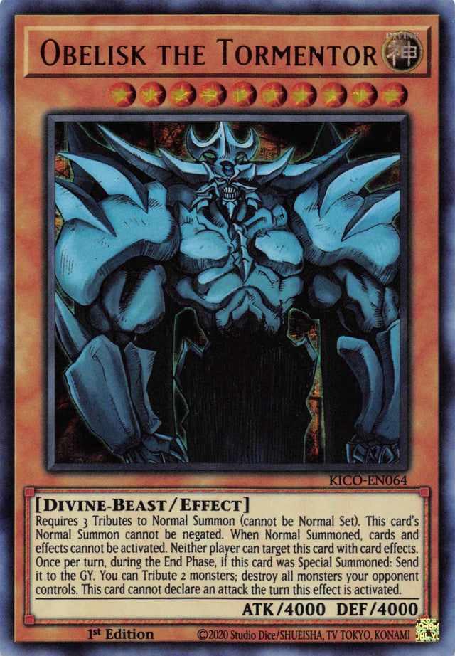 Obelisk the Tormentor (Ultra Pharaoh's Rare) [KICO-EN064] Ultra Pharaoh’s Rare | Devastation Store