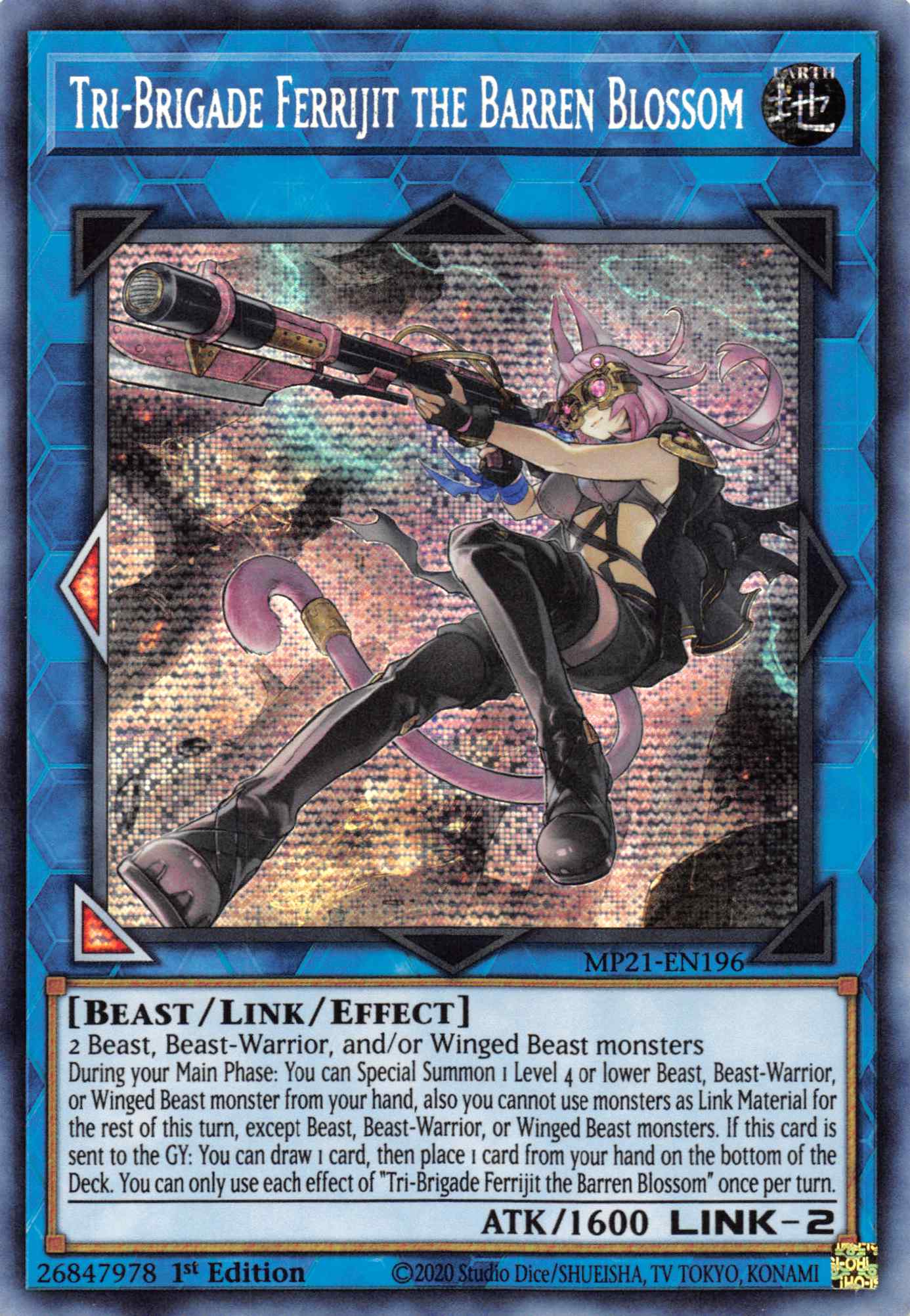 Tri-Brigade Ferrijit the Barren Blossom [MP21-EN196] Prismatic Secret Rare | Devastation Store