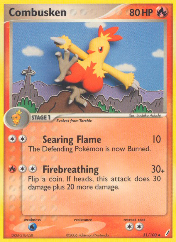Combusken (31/100) [EX: Crystal Guardians] | Devastation Store
