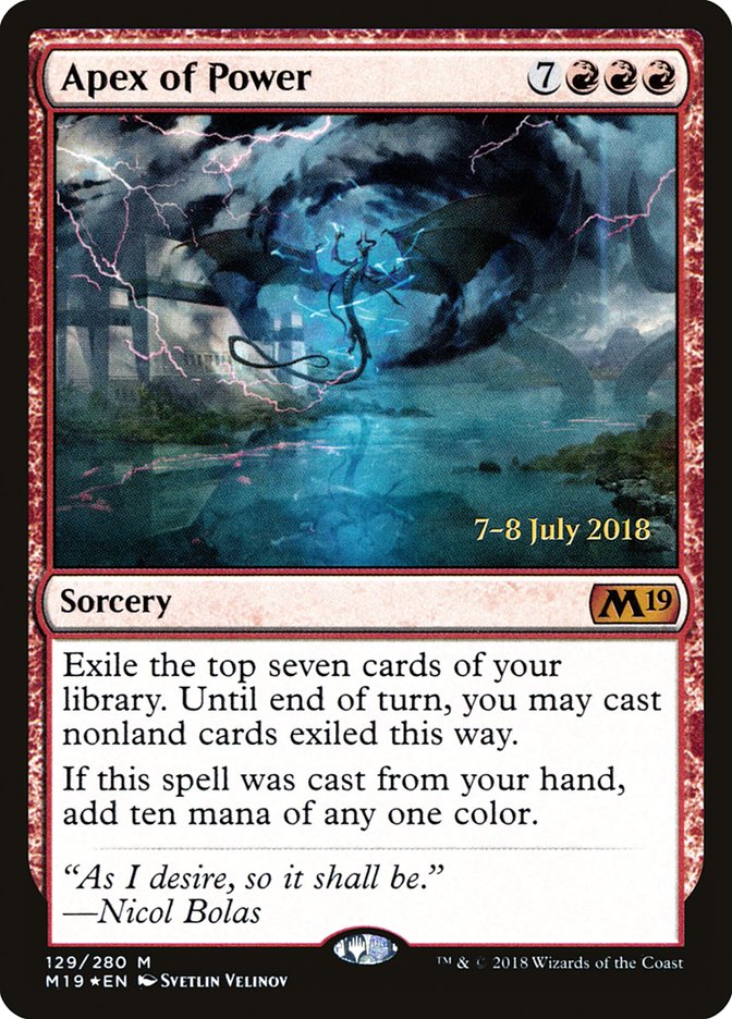 Apex of Power  [Core Set 2019 Prerelease Promos] | Devastation Store