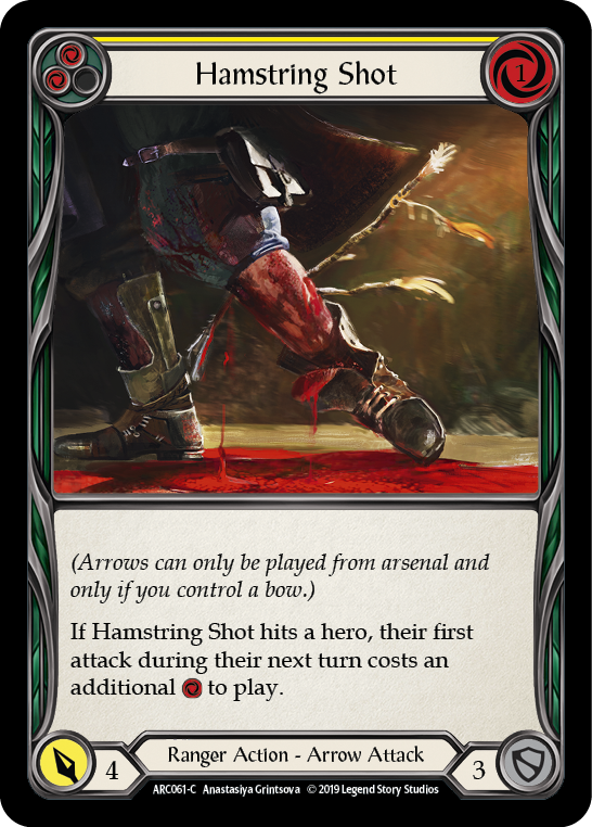 Hamstring Shot (Yellow) [ARC061-C] 1st Edition Rainbow Foil - Devastation Store | Devastation Store