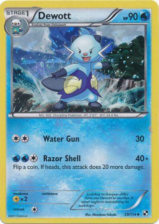 Dewott (29/114) (Cracked Ice Holo) [Black & White: Base Set] | Devastation Store