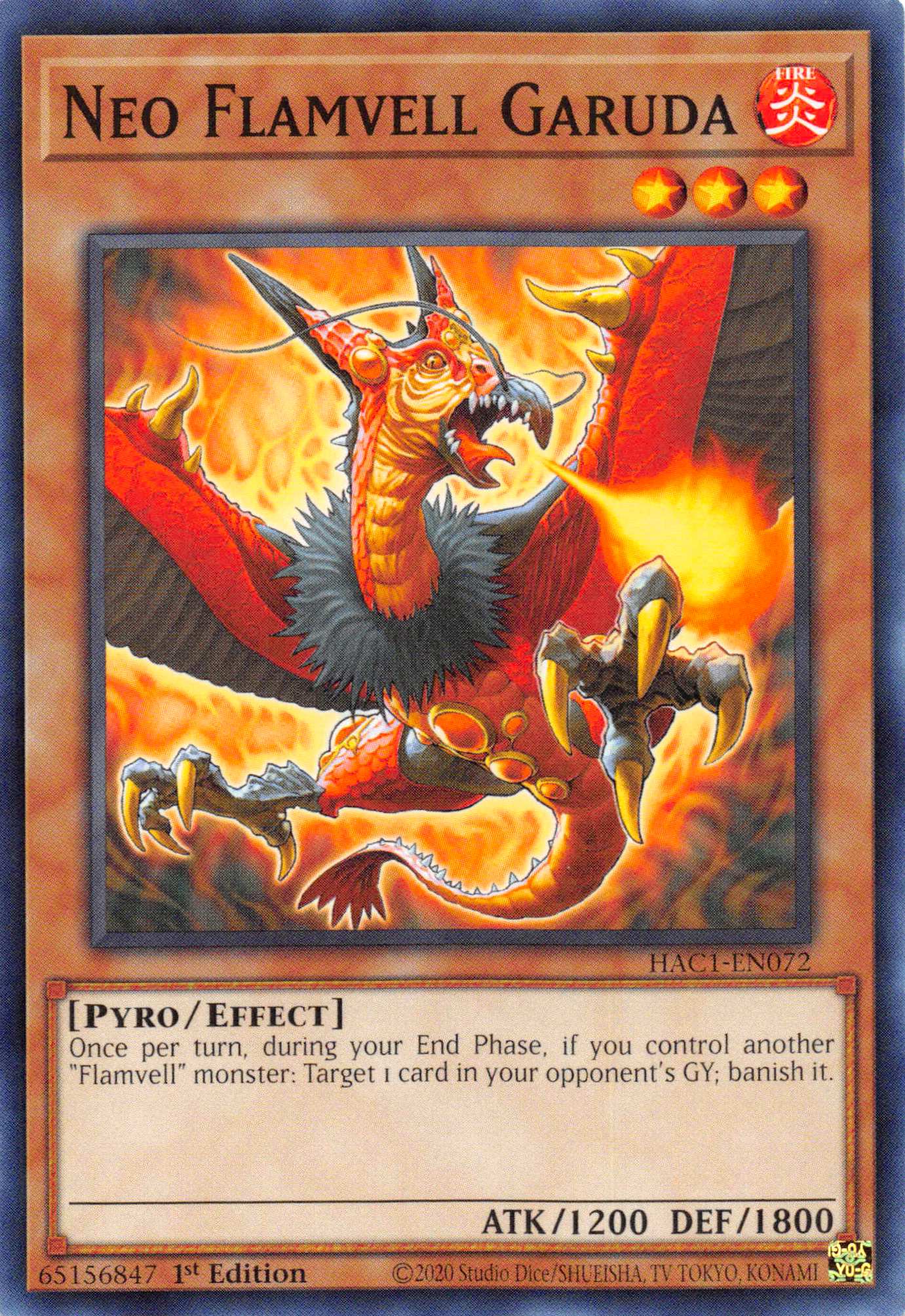 Neo Flamvell Garuda (Duel Terminal) [HAC1-EN072] Parallel Rare | Devastation Store