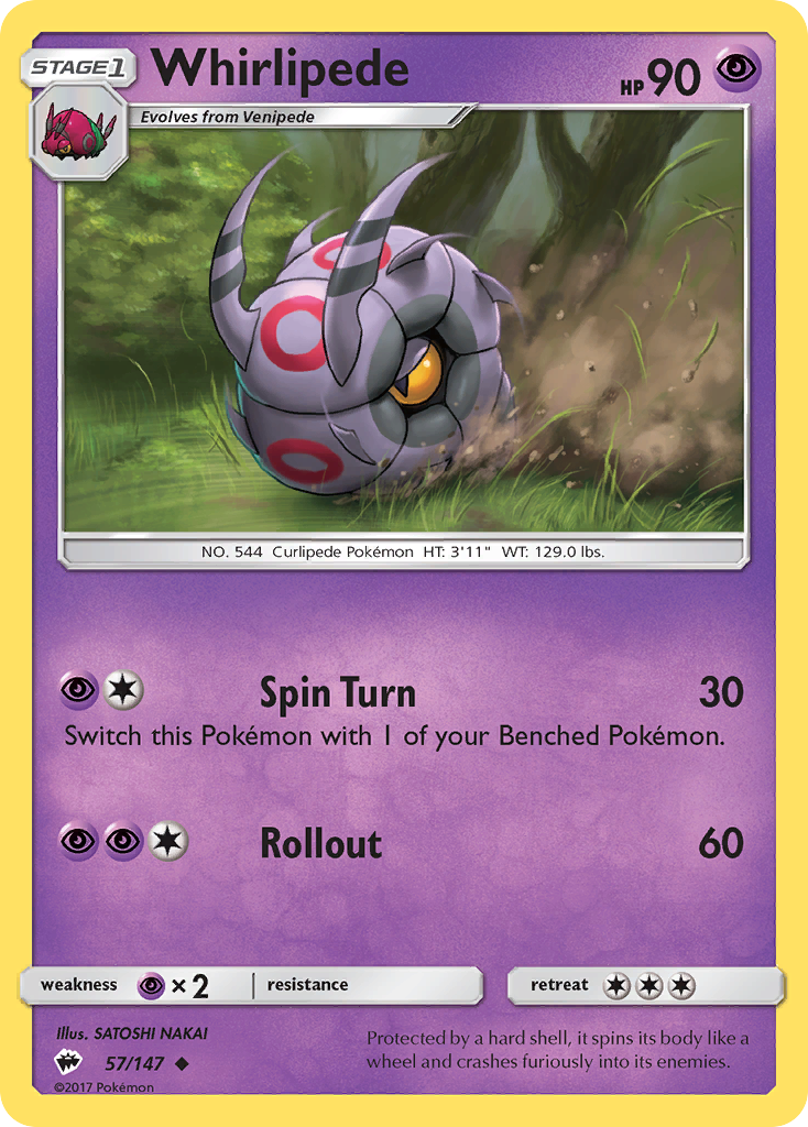 Whirlipede (57/147) [Sun & Moon: Burning Shadows] | Devastation Store