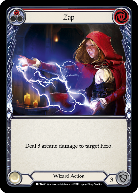 Zap (Red) [ARC144-C] 1st Edition Rainbow Foil - Devastation Store | Devastation Store