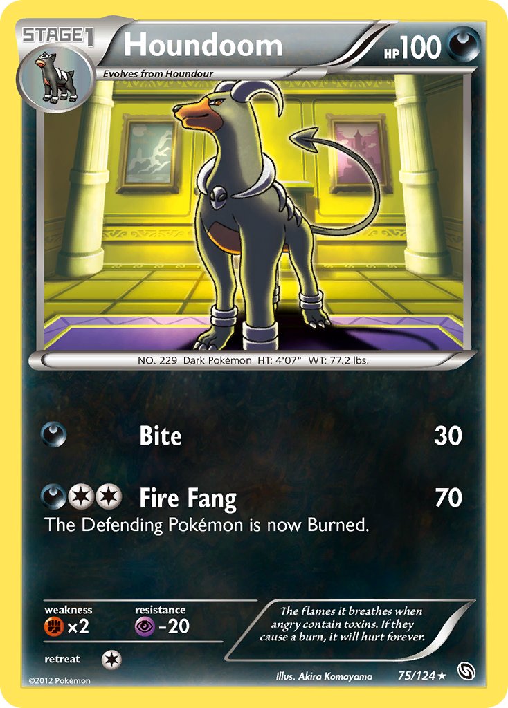 Houndoom (75/124) [Black & White: Dragons Exalted] | Devastation Store