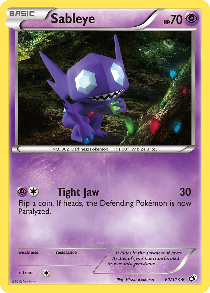 Sableye (61/113) [Black & White: Legendary Treasures] | Devastation Store