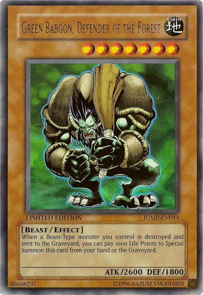 Green Baboon, Defender of the Forest [JUMP-EN014] Ultra Rare | Devastation Store