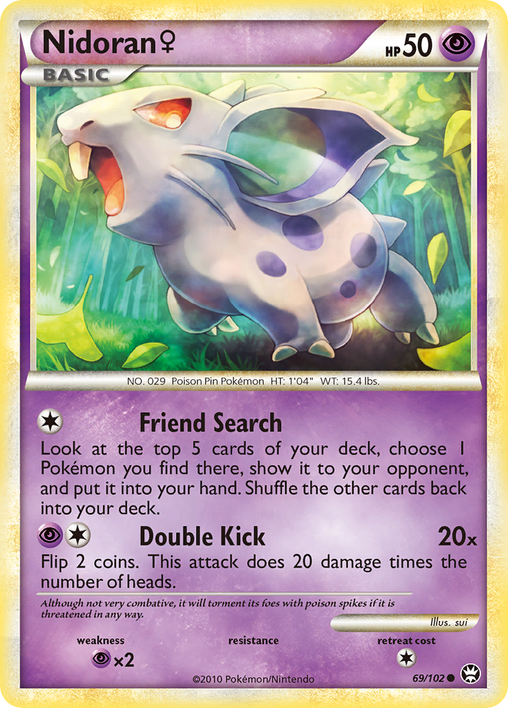 Nidoran (69/102) (Female) [HeartGold & SoulSilver: Triumphant] | Devastation Store
