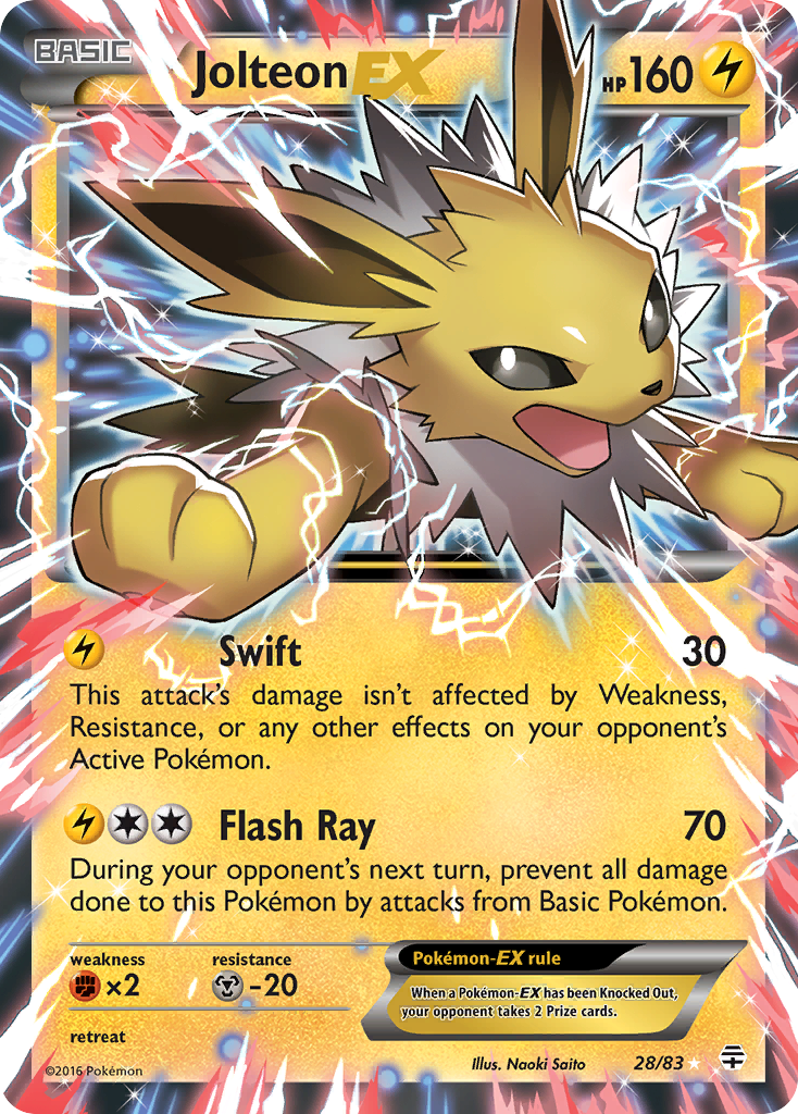 Jolteon EX (28/83) [XY: Generations] | Devastation Store