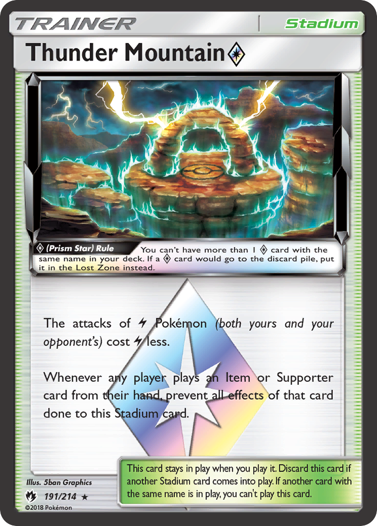 Thunder Mountain (191/214) (Prism Star) [Sun & Moon: Lost Thunder] | Devastation Store