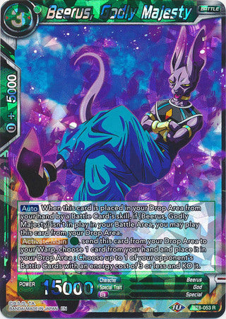 Beerus, Godly Majesty [BT8-053] | Devastation Store