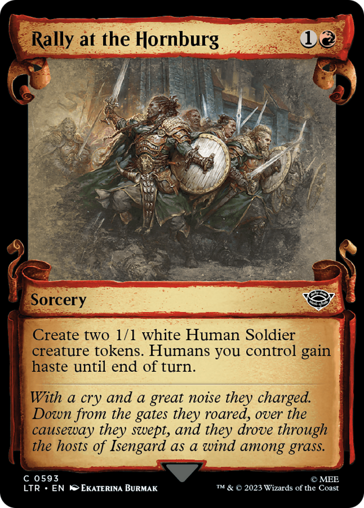 Rally at the Hornburg [The Lord of the Rings: Tales of Middle-Earth Showcase Scrolls] | Devastation Store