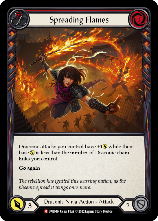 Spreading Flames [UPR049] (Uprising)  Rainbow Foil | Devastation Store