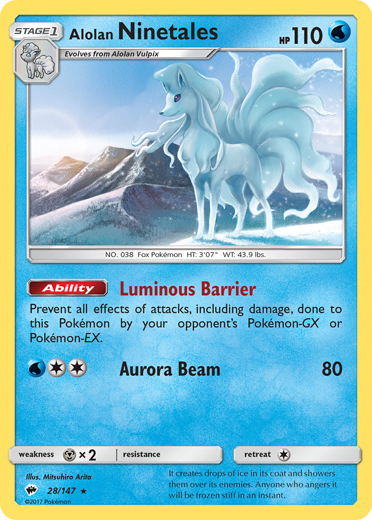 Alolan Ninetales (28/147) [Sun & Moon: Burning Shadows] | Devastation Store